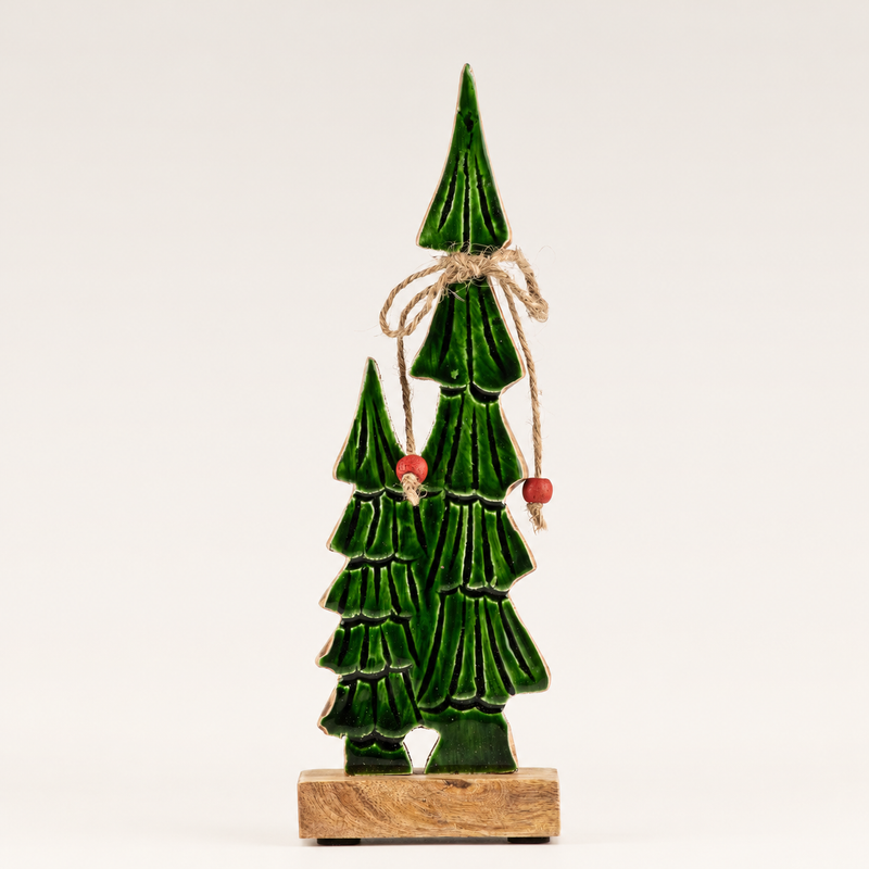 Lost in the Forest - Petit modèle - Arbres jumeaux émaillés - (25x8x2,5cm)