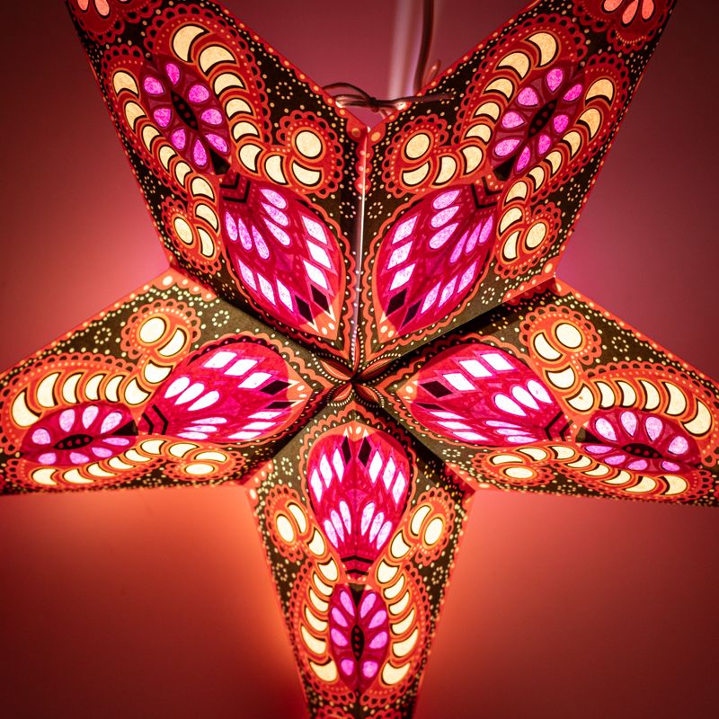 Lampe Étoile - Fire Festival à cinq branches - 60 cm