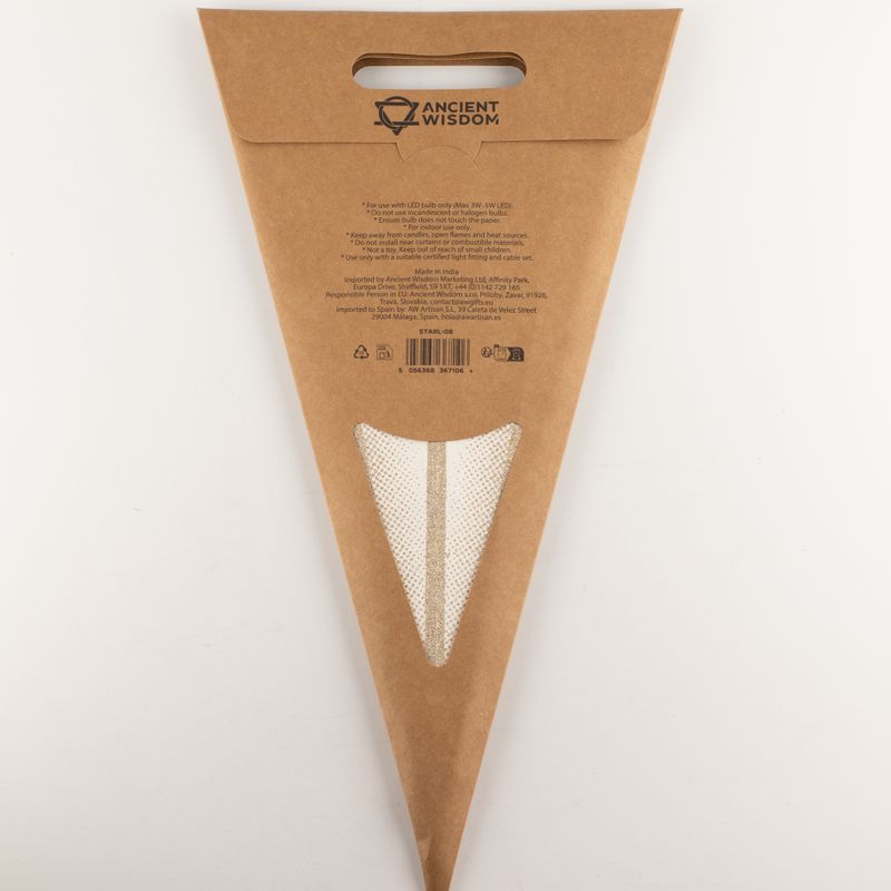 Étoile Lumineuse - Super Nova Champagne Pailletée Neuf Branches - 90cm