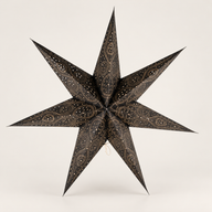 Lampe Étoile - Aurore Boréale Noire à Sept Branches - 60 cm