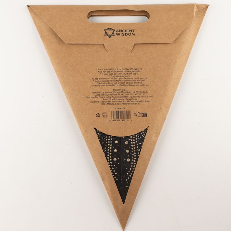 Lampe Étoile - Aurore Boréale Noire à Sept Branches - 60 cm
