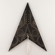 Lampe Étoile - Aurore Boréale Noire à Sept Branches - 60 cm