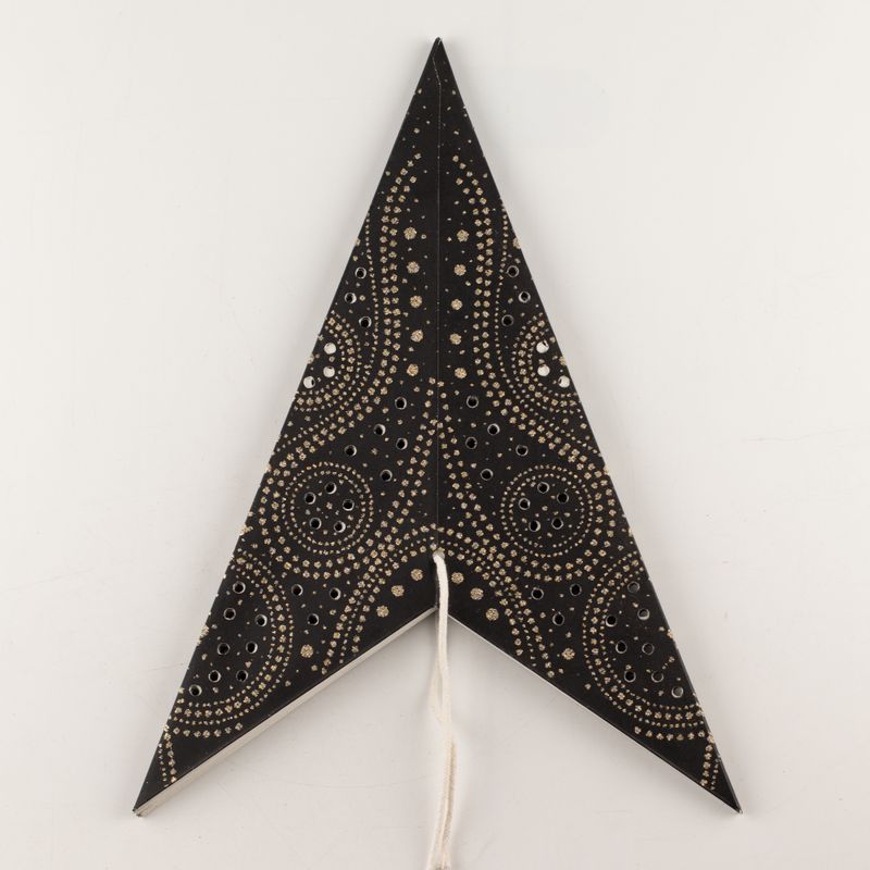 Lampe Étoile - Aurore Boréale Noire à Sept Branches - 60 cm