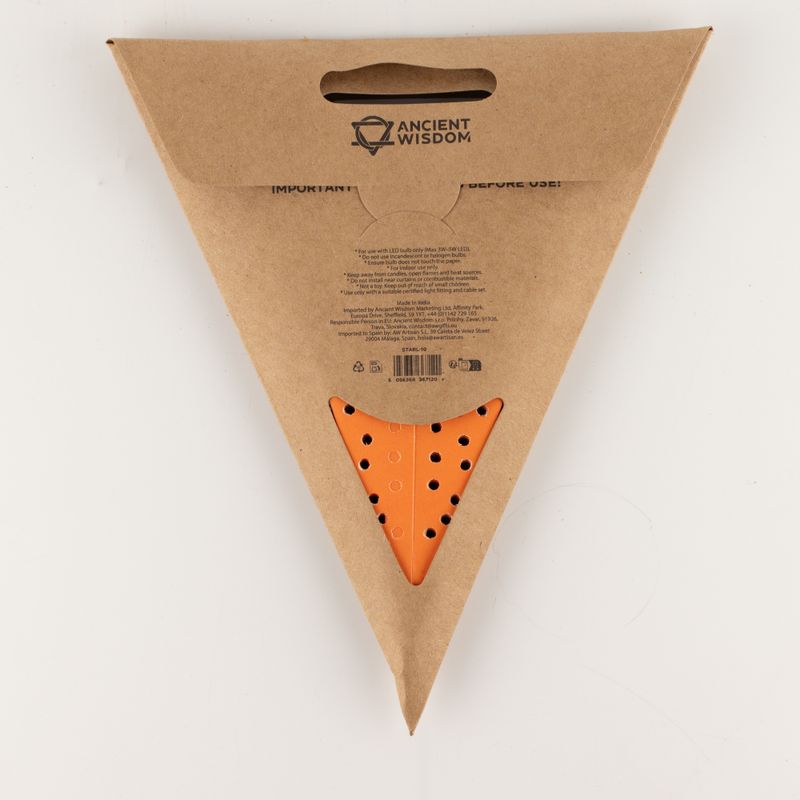 Lampe Étoile - Lumières Orange Neuf Branches - 45cm