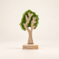 Perdu dans la Forêt - Décoration Arbre Unique en Bois 3D - 20x10cm