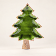 Lost in the Forrest - Bol en bois avec arbre émaillé - 25x19cm