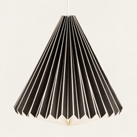 Abat-jour Conique en Papier à Motifs Géométriques Chauds