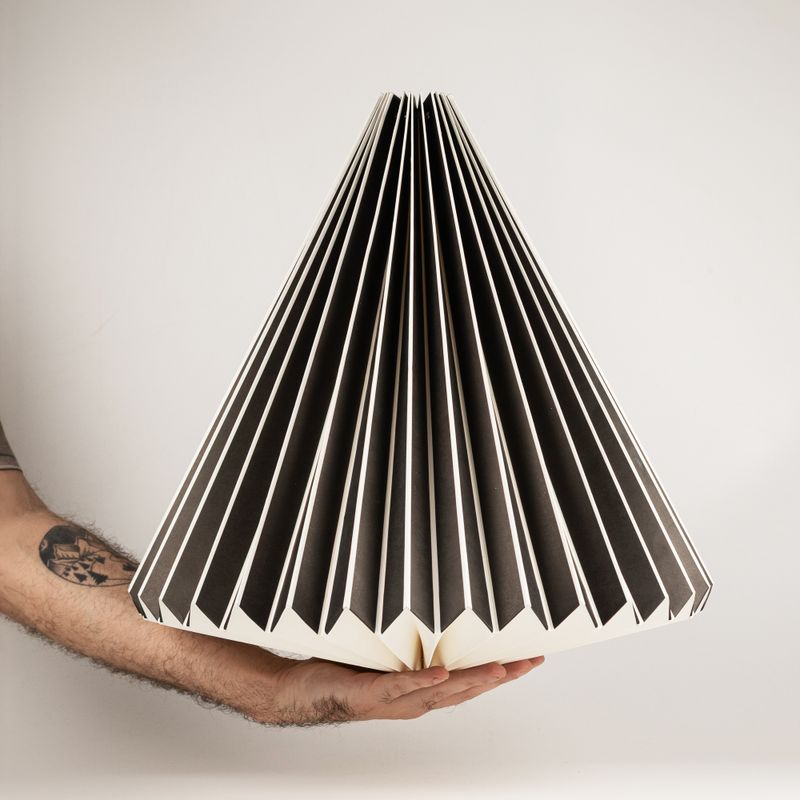 Abat-jour Conique en Papier à Motifs Géométriques Chauds