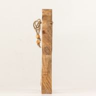 Ange Halo en Bois de Manguier Moyen - Émail Blanc
