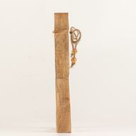 Ange Halo en Bois de Manguier Moyen - Émail Blanc
