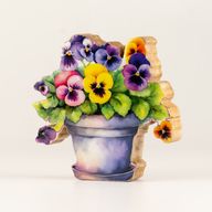 Plantes en Bois - Mini Pensée
