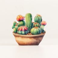 Plantes d'Intérieur en Bois - Mini Jardin de Cactus
