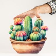 Plantes d'Intérieur en Bois - Grand Jardin de Cactus