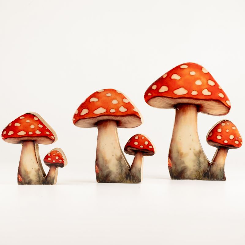 Plantes d'Intérieur en Bois – Grand Champignon Amanite Tue-Mouches