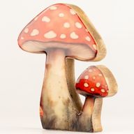 Plantes d'Intérieur en Bois – Grand Champignon Amanite Tue-Mouches