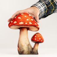 Plantes d'Intérieur en Bois – Grand Champignon Amanite Tue-Mouches