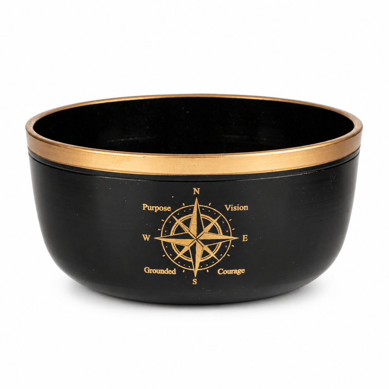 TRUE NORTH - Set de Bol Chantant Noir - 15x7,5cm