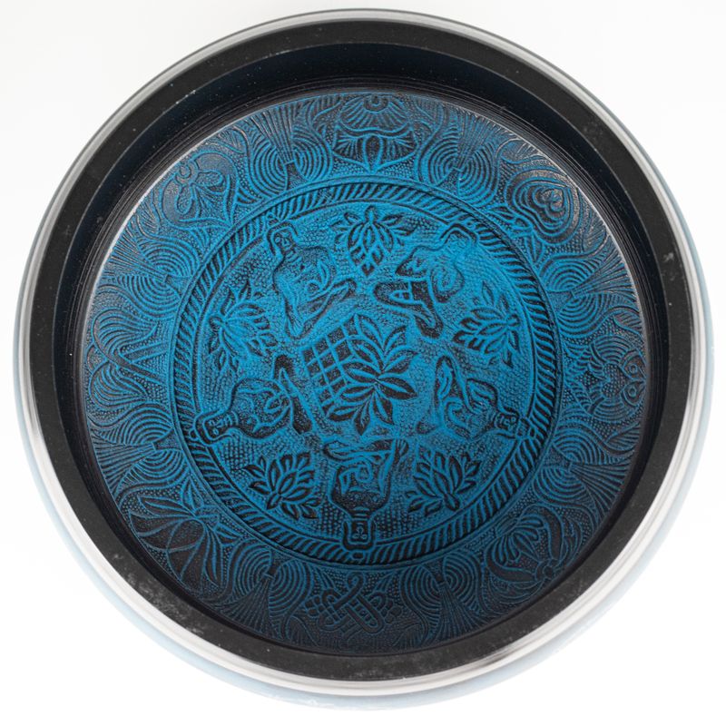 Grand Bol Chantant – Bleu Poudré – 32x15cm – Design 1