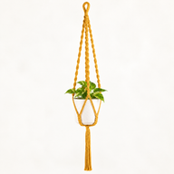 Suspension pour Plante en Macramé Simple - Moutarde