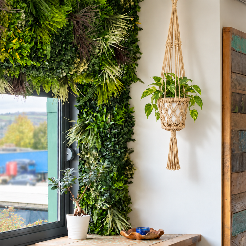 Suspension pour Plante en Macramé - Camel