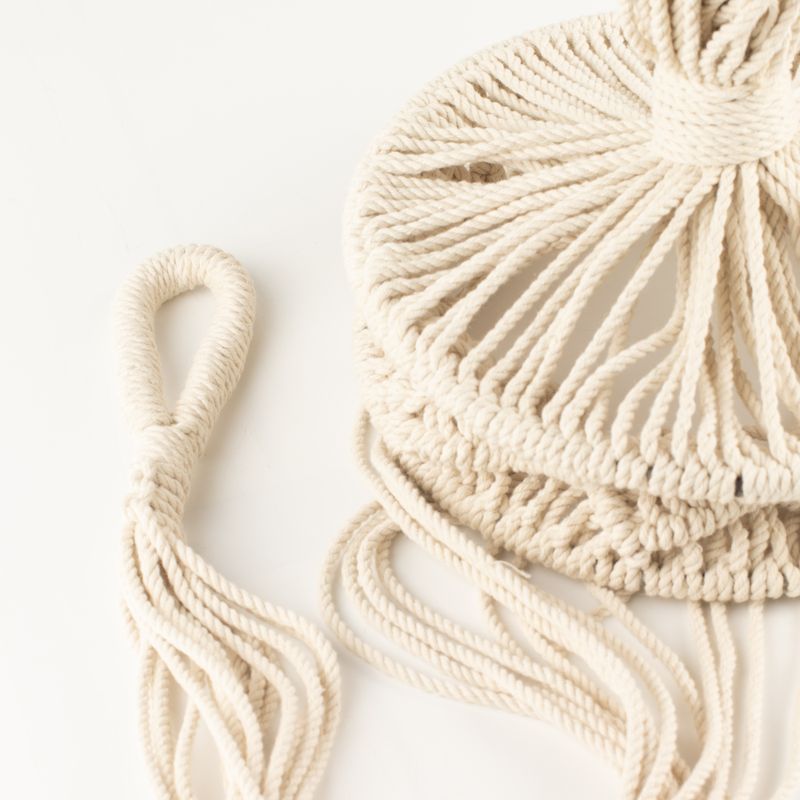 Grand Porte-Pot en Macramé - Naturel