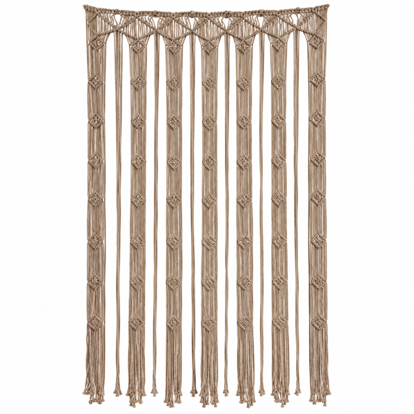 Rideau en Macramé - Camel