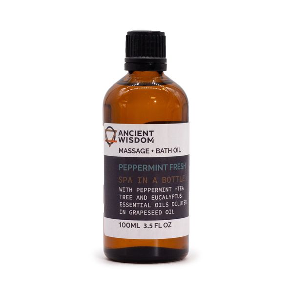 Huile de Bain et de Massage - Fraicheur Menthe Poivrée 100 ml