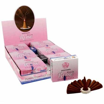 Encens exotiques Rose fraiche Dhoop Cônes