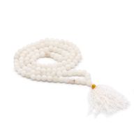 Mala tibétain Quartz blanc