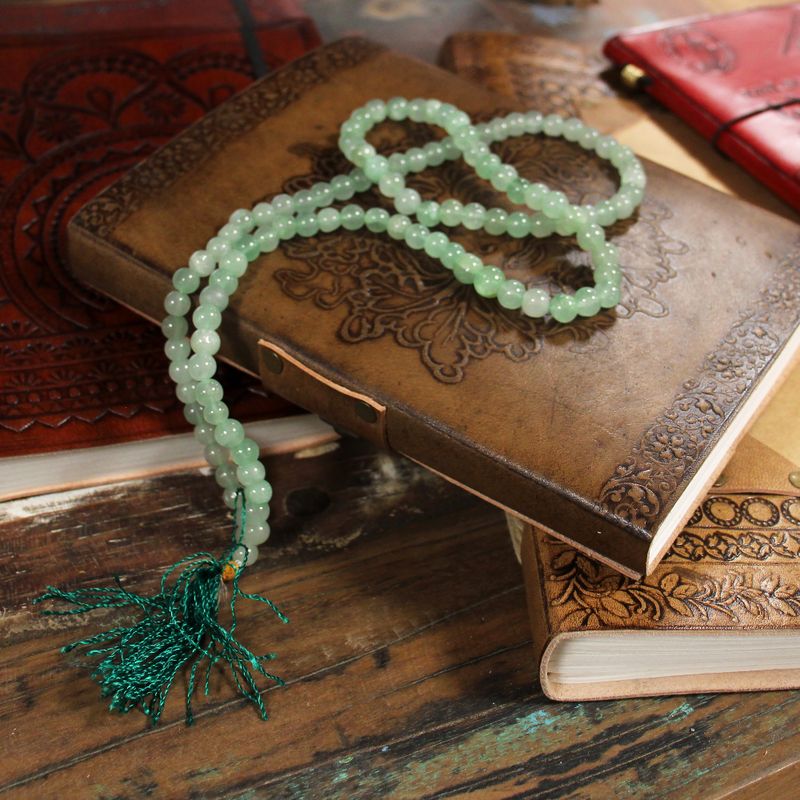 Mala tibétain Aventurine Verte