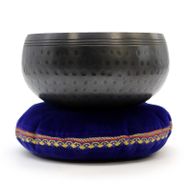 Artefacts tibétains Moyen Bol Noir martelé - 15cm