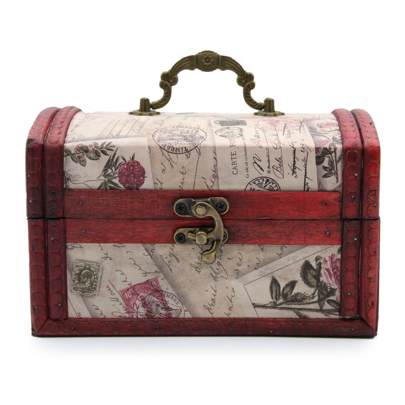 Boite Style Colonial Set de 2 - Imp. Rose