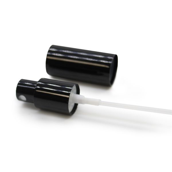 Bouchon Pulvérisateur Noir pour Flacons Compte-Gouttes – 18 mm