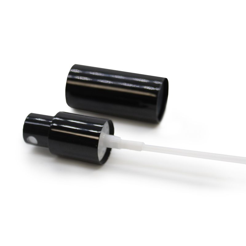 Bouchon Pulvérisateur Noir pour Flacons Compte-Gouttes – 18 mm