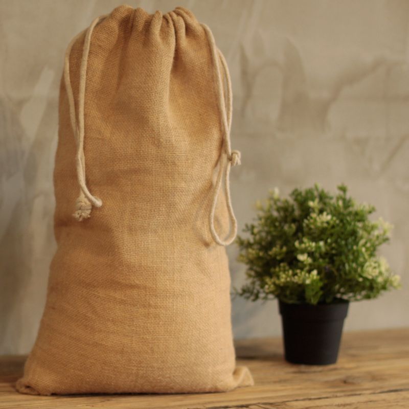 Sacs en jute avec cordons Larges - 300x490mm