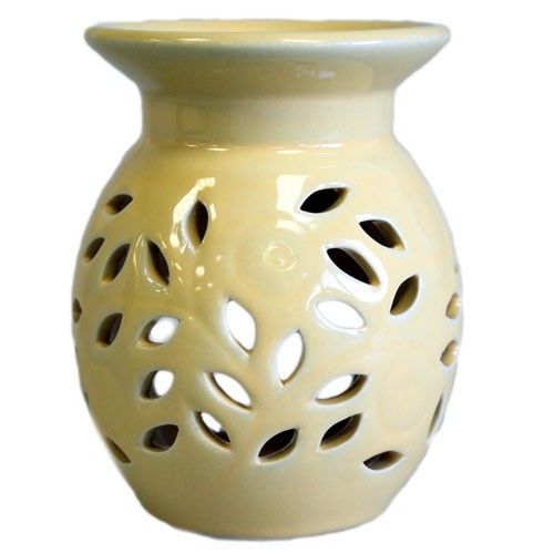 Brûleur à Huile Floral - Crème