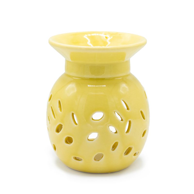Brûleur à Huile Floral - Crème