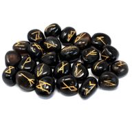 Pierres Runiques Indiennes dans sachet - Onyx Noir