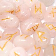 Pierres Runiques Indiennes dans sachet - Quartz Rose