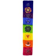 Tentures murales cirées Batik de Bali Chakra - Arc en Ciel 183x35cm