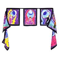 Tentures murales cirées Batik de Bali 7 drapeaux - Déesse de la Lune 7x(32x23cm)