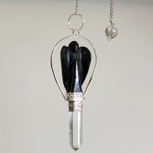 Pendules ange - Agate noire