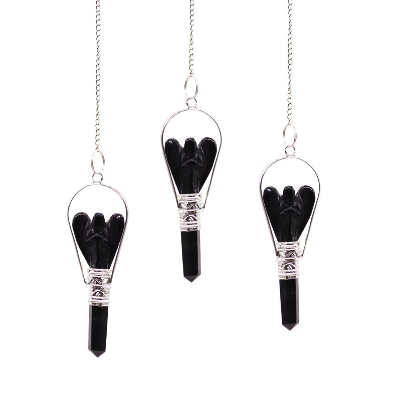 Pendules ange - Agate noire