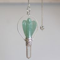 Pendules ange - Aventurine verte