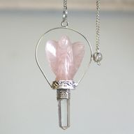 Pendules ange - Quartz rose