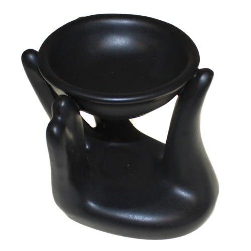 Brûleurs à huile - design fantaisie Brûleur à huil coup de main  - Noir