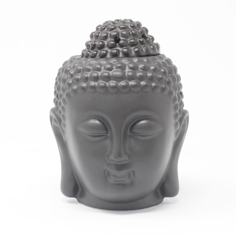 Brûleurs à huile - design fantaisie Brûleur à huile tête de bouddha - Noir