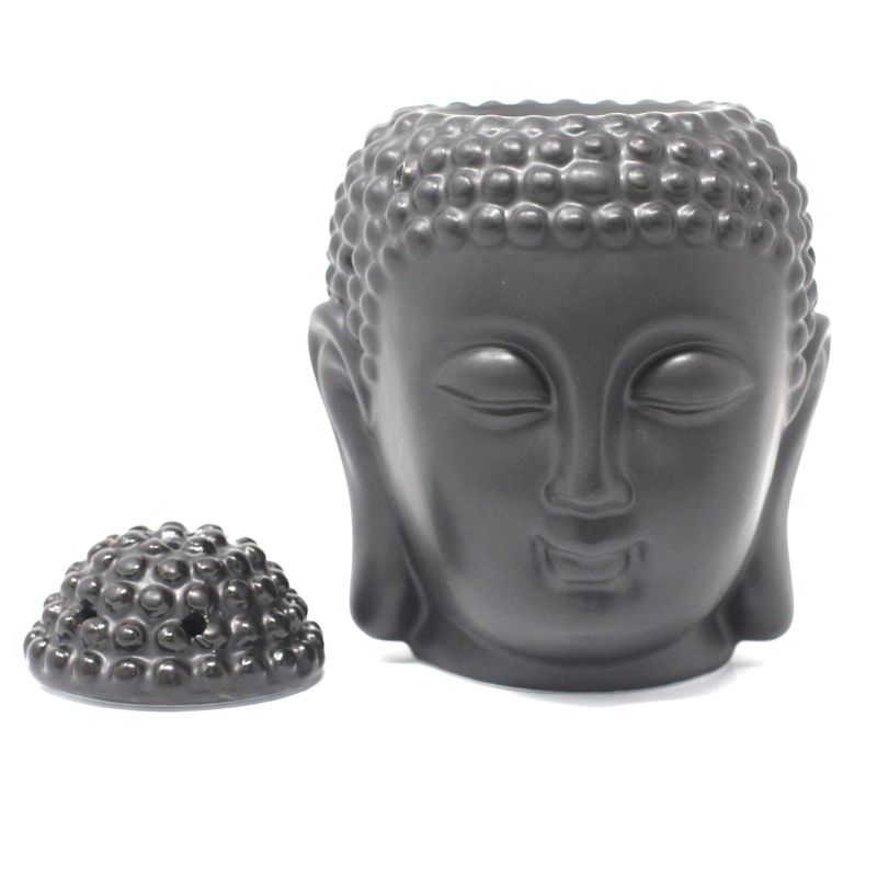 Brûleurs à huile - design fantaisie Brûleur à huile tête de bouddha - Noir
