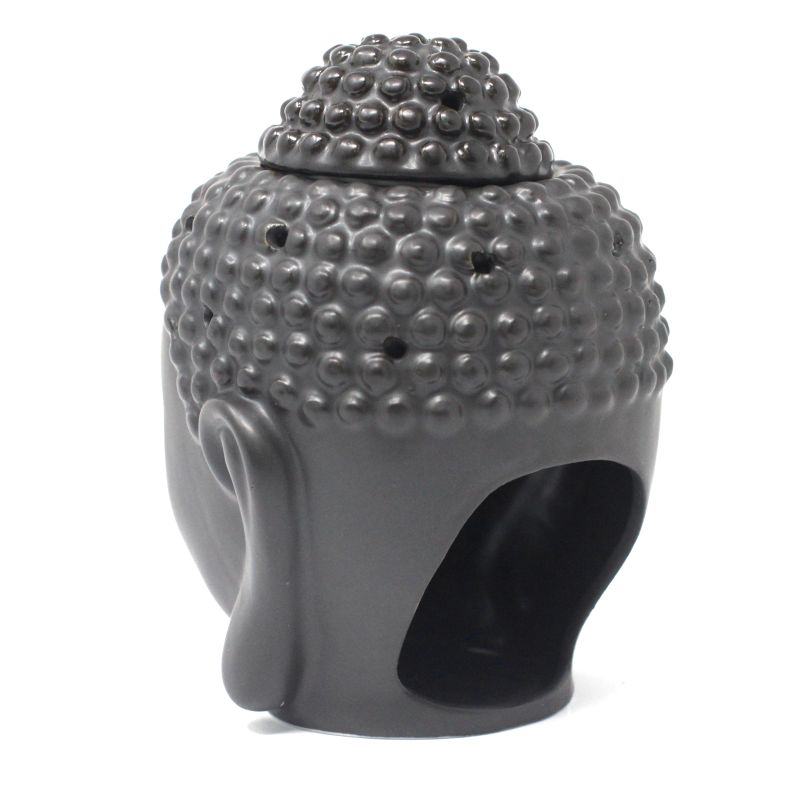 Brûleurs à huile - design fantaisie Brûleur à huile tête de bouddha - Noir