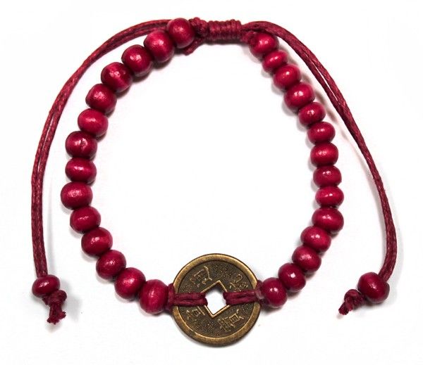 Bracelets Feng shui de Bali Bracelets Fend shui - Rouge